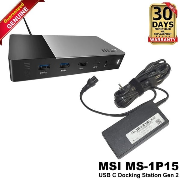 Open Box MSI USB-C Gen2 Docking Station 4K HDMI DP LAN - MS-1P15