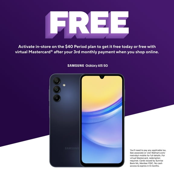 Open Box Metro by T-Mobile Samsung A15