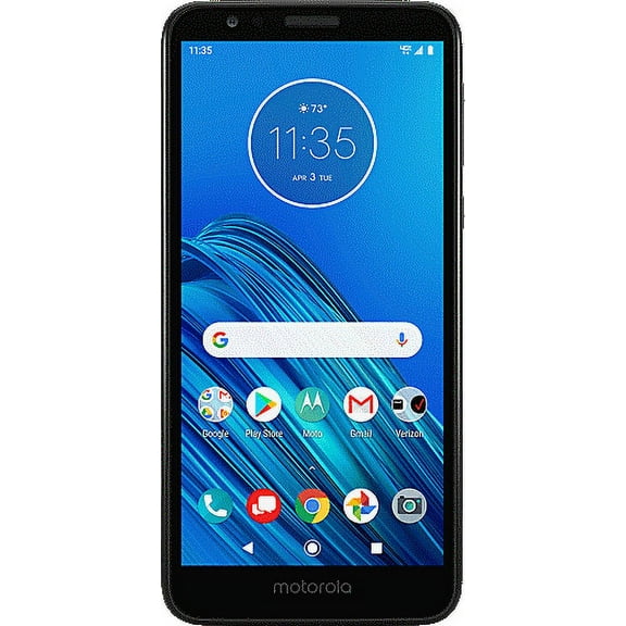Open Box Motorola MOTXT20051 Moto E6 5.5" SmartPhone, Octa-core 1.4 GHz Cortex-A53, 16 GB Internal Storage, 2 GB Ram, 13 MP Rear Camera, Android 9.0 Pie, Starry Black - Verizon