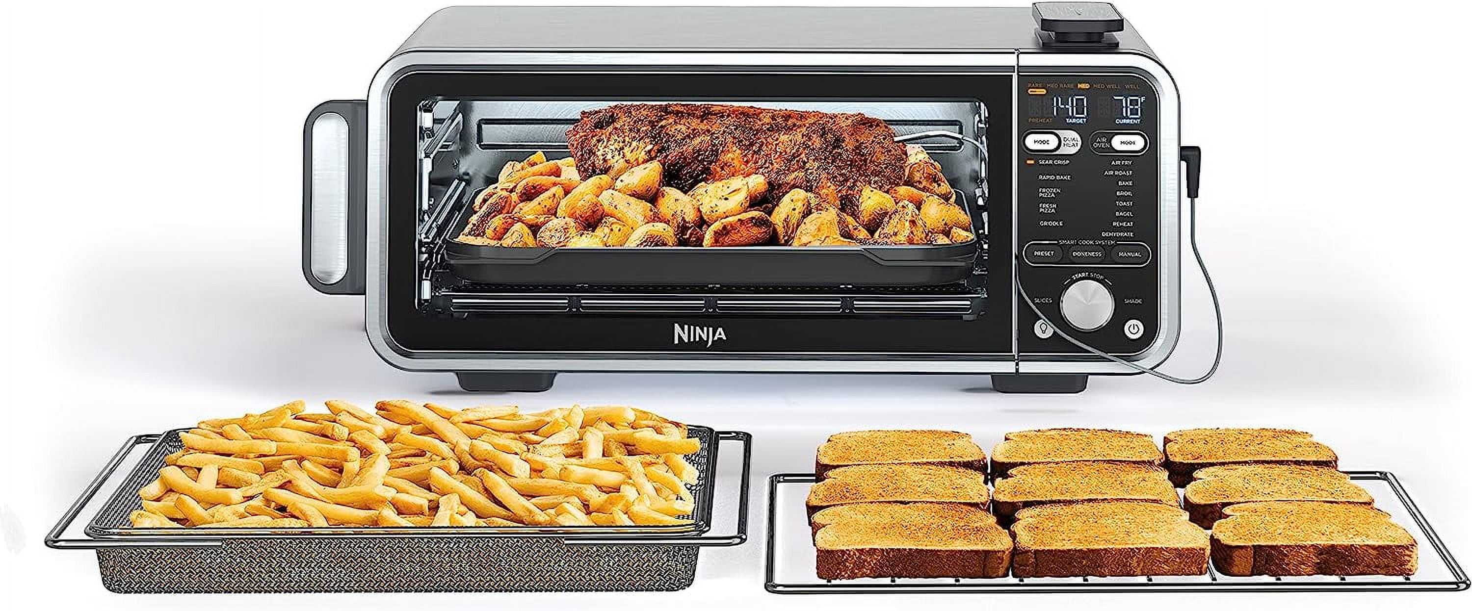 Open Box Ninja SP351 Foodi Smart 13-in-1 Dual Heat Air Fry Countertop Oven - Silver