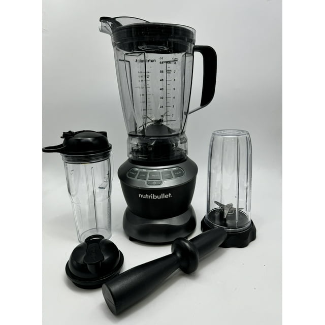 Open Box Nutribullet NBF50500 1200 Watts 64 oz. FullSize Blender Combo Dark Gray