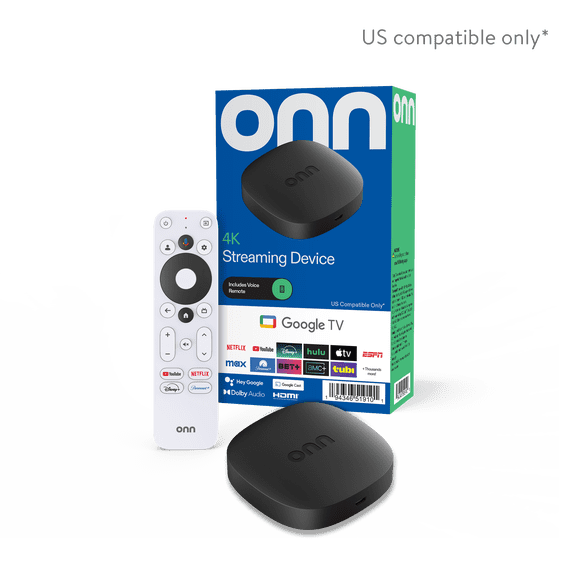 Open Box Onn. 110125667 Google TV 4K Streaming Box