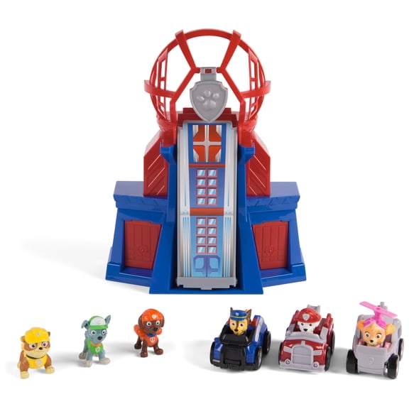 Open Box PAW Patrol, Pup Squad Mini Lookout Tower Playset, 3 Toy Cars & 3 Figures for Ages 3+