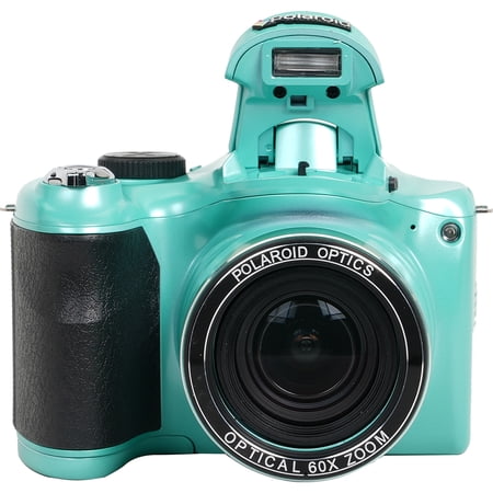 Open Box Polaroid iE6035 18MP 60x Optical Zoom Digital Camera, Teal