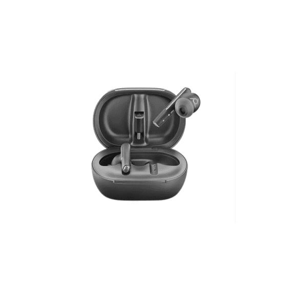Open Box Poly Voyager Free 60+ Teams Wireless Earset - USB-C Dongle - True Wireless - Bluetooth - 98.4 ft - 20 Hz - 20 kHz - Earbud - Binaural - In-ear - Noise Canceling - Carbon Black 216066-02