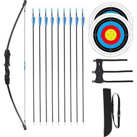 Open Box Procener 45 Bow and Arrow Set for Kids Archery Beginner Gift - BLACK