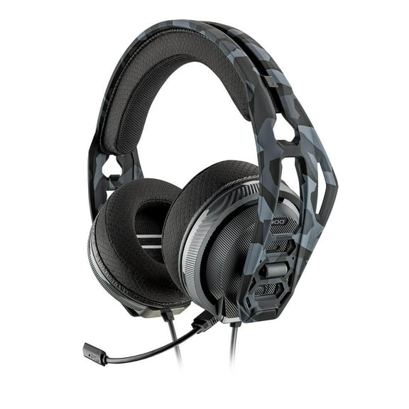 Open Box RIG 400 HX Over-Ear Gaming Headset, Cell Phone Headset with Removable Mic, Black Camo