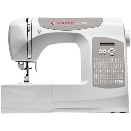 Open Box SINGER C5200 Computerized Sewing Machine 80 Built-in Stitches LCD Screen - GREY