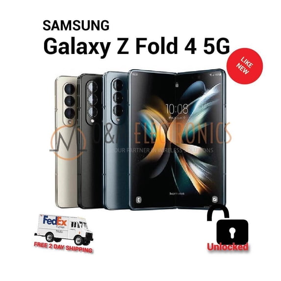 Open Box Samsung Galaxy Z Fold 4 5G SM-F936U1 512GB White (US Model) - Factory Unlocked Cell Phone