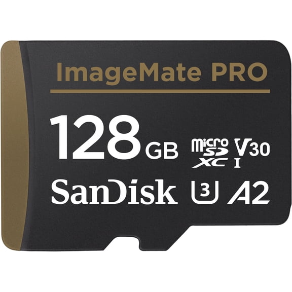Open Box SanDisk SDSQXBZ-128G-AWCKA 128GB ImageMate PRO microSDXC UHS-1 Memory Card with Adapter