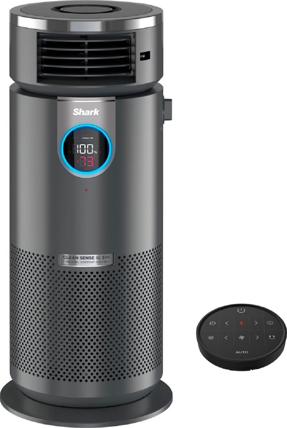 Open Box Shark - 3-in-1 Air Purifier, Heater & Fan with NanoSeal HEPA, Cleansense IQ, Odor Lock, for 500 Sq. Ft - Grey HC452