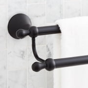Open Box Signature Hardware SH555046MB 24" Traditional Double Towel Bar - Matte Black