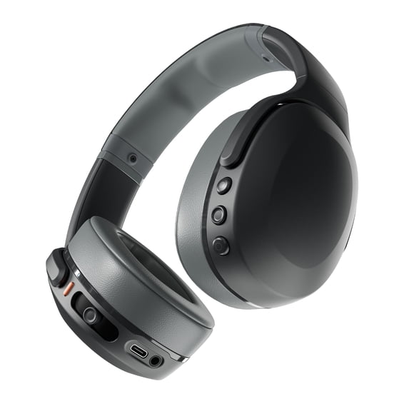 Open Box Skullcandy Crusher Evo Over-Ear Wireless Headphones with Sensory Bass, 40 Hr Battery, Microphone, Works with iPhone Android and Bluetooth Devices, Asphalt