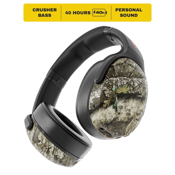 Open Box Skullcandy Crusher Evo XT Wireless over-Ear Headphones, Real Tree