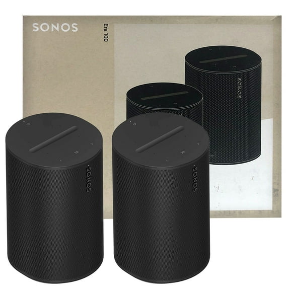 Open Box Sonos Era 100 Wireless Speaker - Black 2 Pack