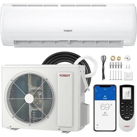 Open Box TOSOT 9,000 BTU Mini-Split Air Conditioner Wifi Split System AC/Heating - White