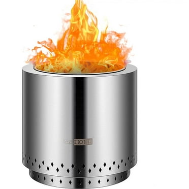 Open Box VIVOHOME 17" Smokeless Fire Pit - 304 Stainless Steel