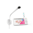 thumbnail image 1 of Open Box VTech 1080p WiFi Smart Nursery Remote Access Over-the-Crib View Video Baby Monitor with 5” High Definition 720p Display, Night Light, RM5887HD (White), 1 of 14