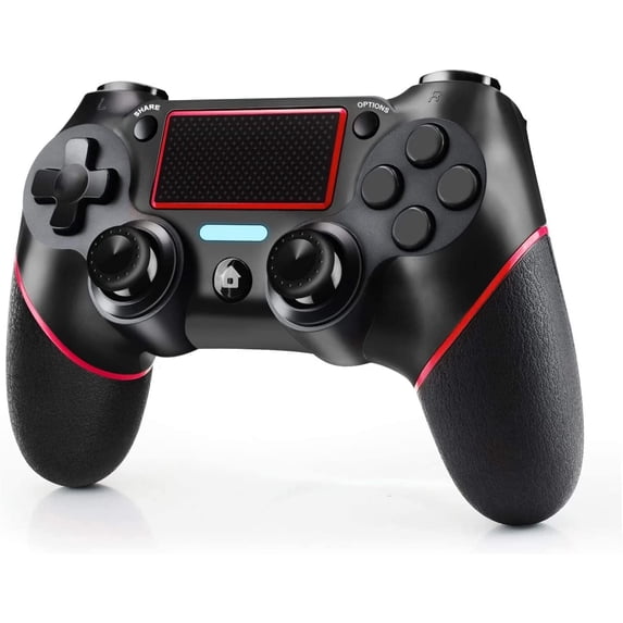 Open Box VidPPluing Wireless Controller for PS4 with 6-Axis Motion Sensor - Black/Red