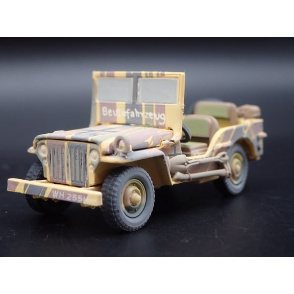 Open Box WWII WILLY MB JEEP BRITISH ARMY SPECIAL AIR SERVICE 1:64 SCALE DIECAST MODEL CAR
