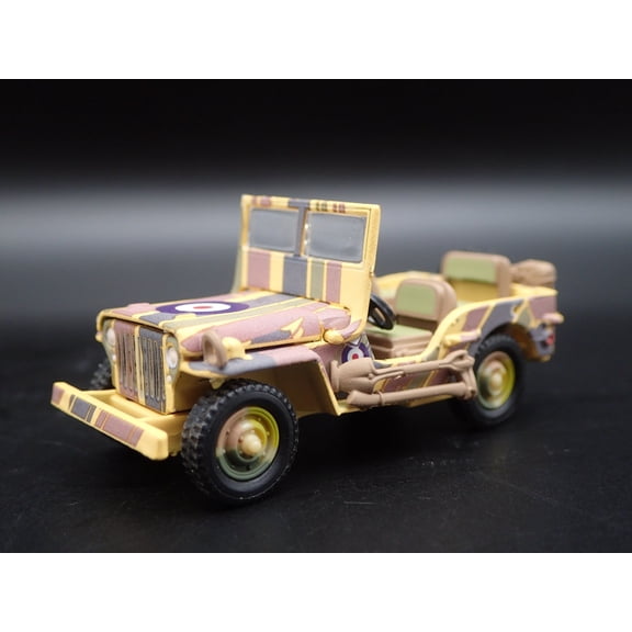 Open Box WWII WILLYS MB JEEP BRITISH ARMY SPECIAL AIR SERVICE 1:64 DIECAST MODEL CAR