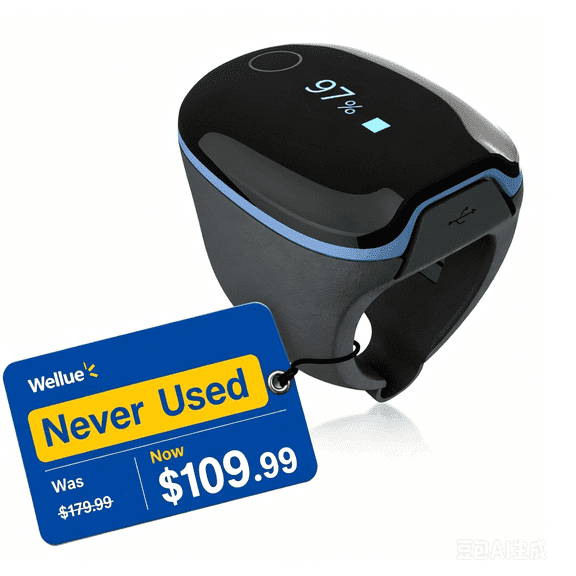 Open Box Wellue O2Ring Never Used Bluetooth Pulse Oximeter, Wearable Oxygen Monitor for Sports, Aviation Trends