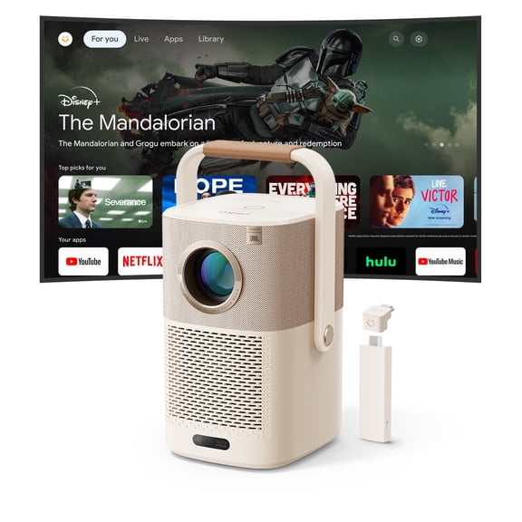 Open Box Yaber T2 Plus 1080p Home Theater Projector with Dongle