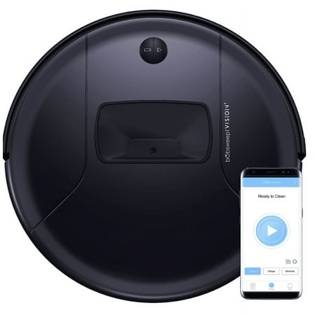 Open Box bObsweep PetHair Vision PLUS Wi-Fi Robot Vacuum & Mop Blackberry WVP58021