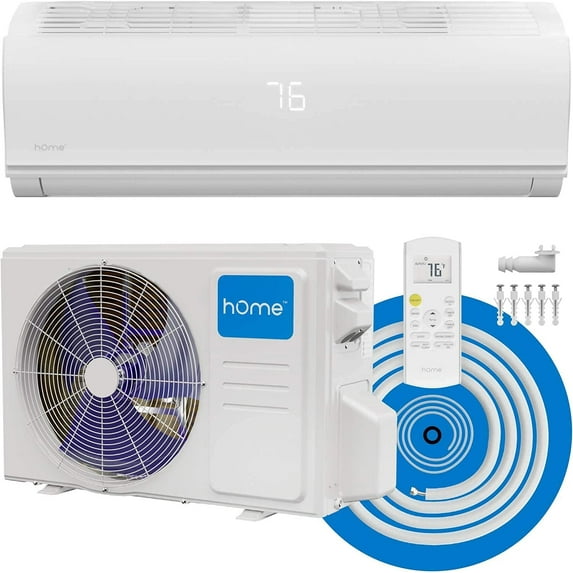Open Box hOmeLabs Split Type Inverter Air Conditioner with Heat Function 12,000 BTU 230V