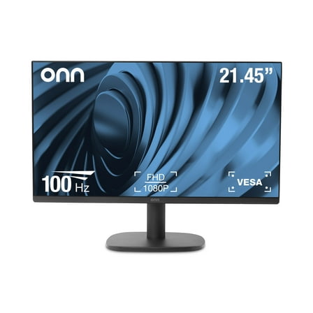 Open Box onn 22" FHD (1920 x 1080p) 100hz Office Monitor with 6 ft HDMI Cable, Black