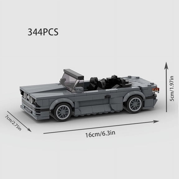 Open Car Speed Champion Racing City Cabriolet MOC M3 E30 Convertible Runabout Vehicle Model Building Blocks Bricks Kid Toys Gift