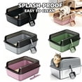 thumbnail image 1 of Open Cat Litter Box with High Side, Anti-Splashing, Cats Litter Pan Semi-Enclosed, Removable Cats Litter Boxes with Litter Sifting Scoop Open Top Kitty Toilet for Easy to Clean _ Pink, 1 of 6