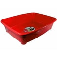 thumbnail image 1 of Open Cat Litter Box – Large Litter Pan for Small & Large Cats | Durable Standard Box, Easy to Clean (RED), 1 of 4