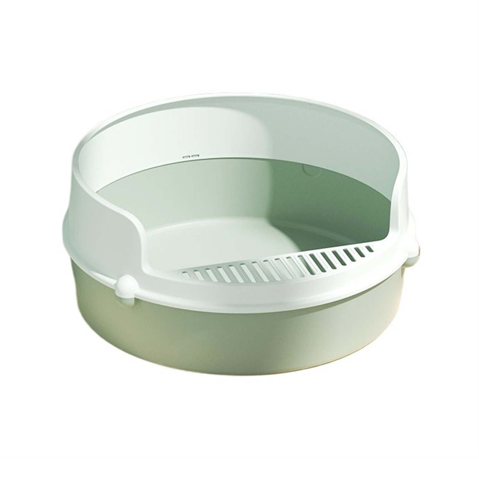 Open Cat Litter Box, Semi-Enclosed Removable Cat Toilet, High Side Anti-Splashing Cat Toilet, Prevent Sand Leakage Easy to Clean