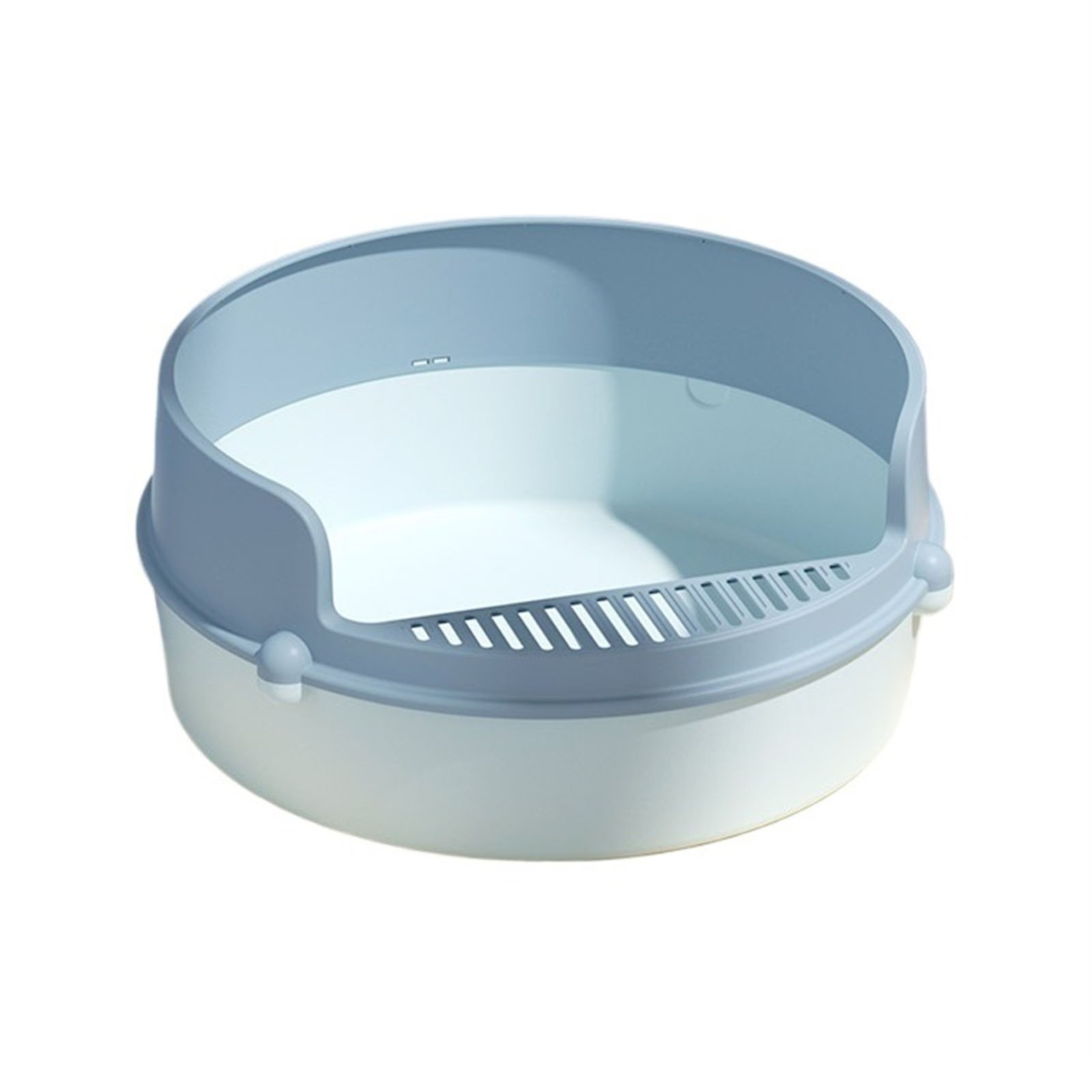 Open Cat Litter Box, Semi-Enclosed Removable Cat Toilet, High Side Anti-Splashing Cat Toilet, Prevent Sand Leakage Easy to Clean