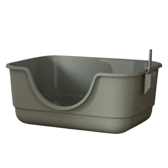 Open Cat Litter Box With High Walls, Large Cat Litter Pan With Scoop, Durable Easy Clean, For Small Big Cats 2026