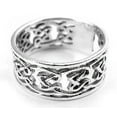thumbnail image 1 of Open Celtic Knotwork Sterling Silver Band Ring, 1 of 2
