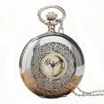 thumbnail image 1 of Open Center Face Design Silver Color Anti-Tarnish Pocket Watch PW 64-SS, 1 of 6