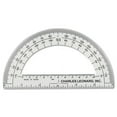 thumbnail image 1 of Open Center Protractor, Plastic, 6" Ruler Edge, Clear | Bundle of 5 Each, 1 of 2