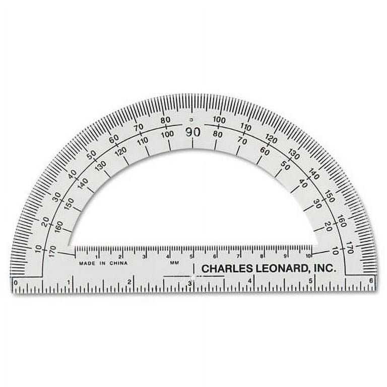 Open Center Protractor, Plastic, 6 Open Center Protractor, Plastic, 6