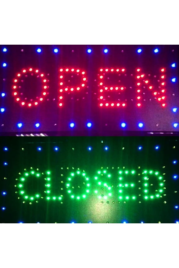 Open/Closed LED Sign Light Store Shop Business Sign Display Shop Bar Neon Lamp