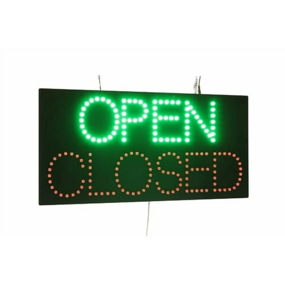 Open Closed Sign, Up-Down, 19"x10", 48x24cm, TOPKING, LED, Neon, Florescent, Signage, Signboard, Display, Billboard, Screen, Grand Opening, Gift