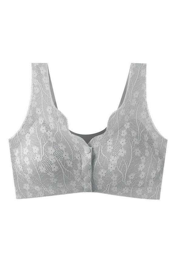 Open Closure Bras for Women Plus Size Full Figure Push up Wirefree Bralettes Ladies Comfort Lace Lightly Seamless Bra Underwear