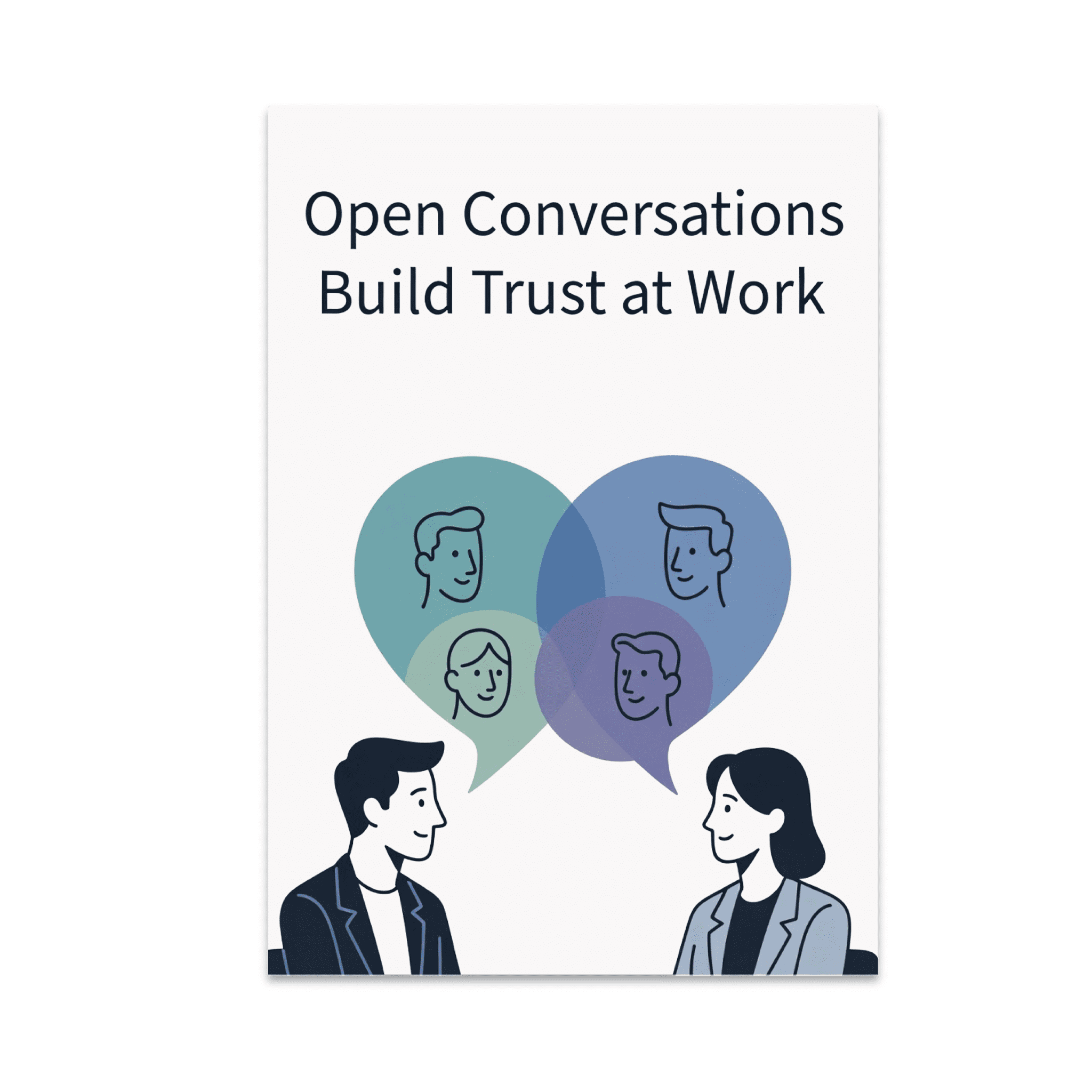 Build Conversation Open Conversations Build Trust at Work - Employee Engagement - 13x19 ...