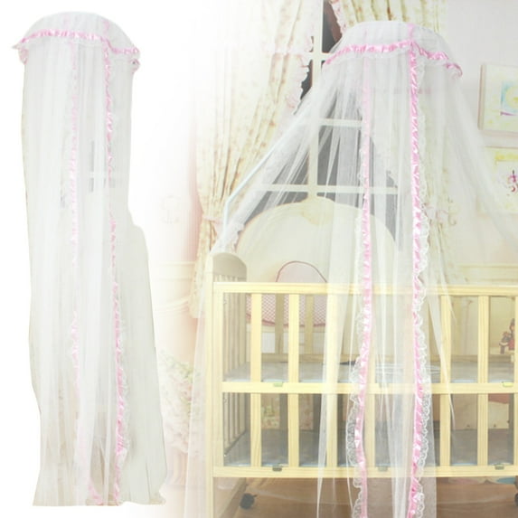 Open Door Baby Crib Mosquito Net/ Dome Mesh Net Easy Installation Hanging Bed Canopy Netting For Single To Size Beds