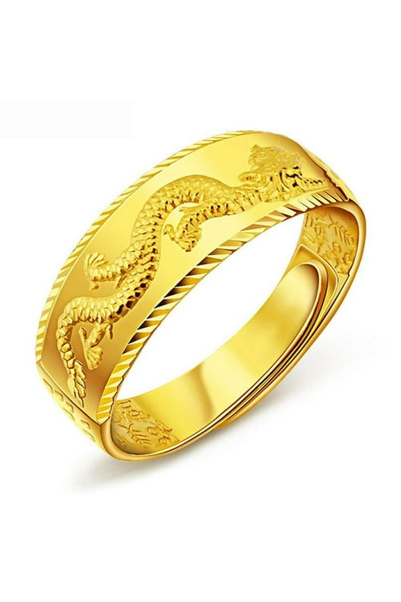 Open Dragon Design Men's Ring with Domineering Style and Metal Construction for Fashion