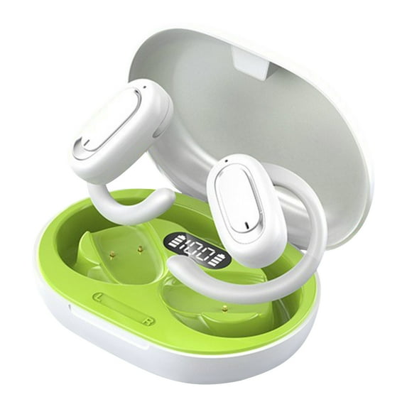 Open Ear AC210 Headphones, Bluetooth 5.4 Earphones Stereo Sound, Wireless Headphones 30 Hours Playback, Type-C Charging, HD Clear Calls, Touch Control, IPX5 Waterproof Open Ear Earbuds,Green