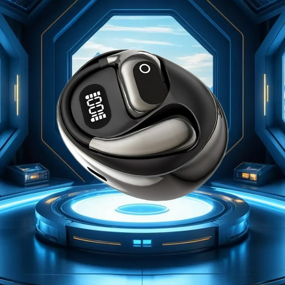 Open Ear AC210 Headphones, Bluetooth 5.4 Earphones Stereo Sound, Wireless Headphones 30 Hours Playback, Type-C Charging, IPX5 Waterproof Open Ear Earbuds(Black)