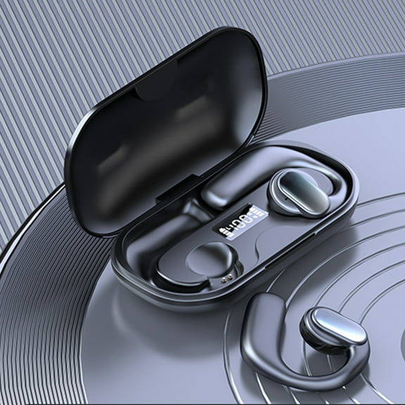 Open Ear AC210 Headphones, Bluetooth 5.4 Earphones Stereo Sound, Wireless Headphones 30 Hours Playback, Type-C Charging, IPX5 Waterproof Open Ear Earbuds(Black)