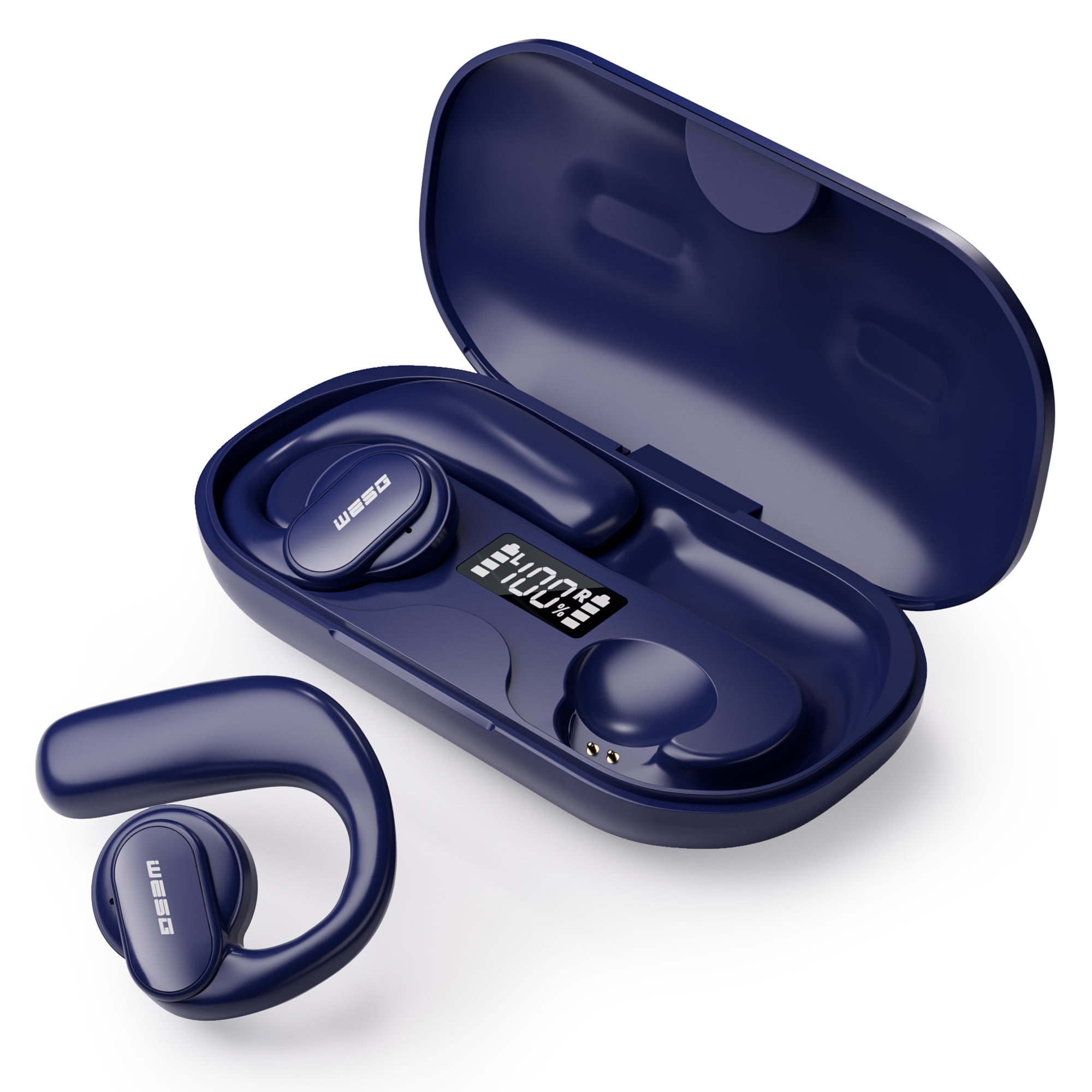  Purity Auriculares Air Open Ear – True Air Conduction  Auriculares inalámbricos Bluetooth con doble micrófono para iPhone/Android  – Comodidad de larga duración, deportes resistentes al sudor (blanco/gris)  : Electrónica